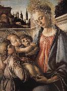 Sandro Botticelli Our Lady of Angels with the two sub oil